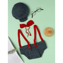 Babymoon Grey Captain Newborn Photography Crochet Outfit-picture-14