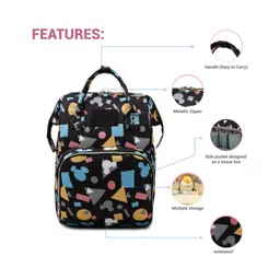 Babymoon Multifunction Backpack Style Maternity Mickey Print Diaper Bag - Black-picture-15