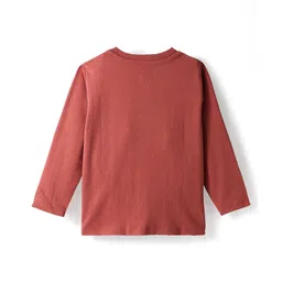 Babyoye 100% Cotton Knit Eco Jiva Finish Full Sleeves Jhablas with Proccupine Print Pack of 2 - Rust Orange & Yellow image 5