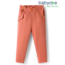 Babyoye 100% Cotton Knit Full Length Solid Dyed Legging With Eco Jiva - Coral-picture-37