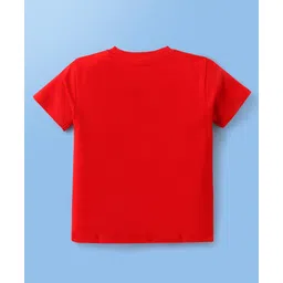 Babyoye 100% Cotton Knit With Eco Jiva Finish Half Sleeves Front Open Jhablas Animal Print Pack of 2 - Red & White image 5