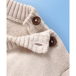 Babyoye 100% Cotton Knitted   Full Sleeves Stripes Pullovers Sweater with Fair Isle Knitting Pattern - White image 4