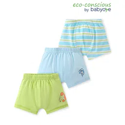 Babyoye 100% Cotton with Anti Bacterial Finish Crab Printed Boxers Pack of 3 - Multicolour-picture-13