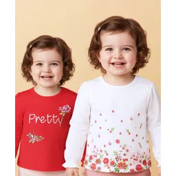 Babyoye  100% Cotton With Eco- Jiva Finish Full Sleeves Tops  Pack of 2 - Red & White-picture-27