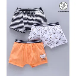 Babyoye Antibacterial Cotton Trunks Pack of 3 - Grey Orange-picture-25