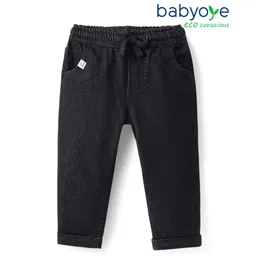 Babyoye Cotton Blend Woven Full Length Washed Denim Jeans with Stretch - Black-picture-12