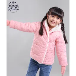 Babyoye Full Sleeves Solid Hooded Jacket - Light Pink-picture-23