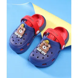 Babyoye Slip On Unicorn Applique Clogs with Back Strap - Blue-picture-11