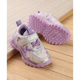 Babyoye Sneaker Shoes With Velcro Closure & Mermaid Printed - Purple-picture-16