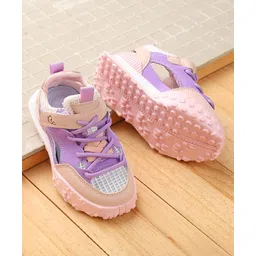 Babyoye Sneakers with Lace Up Closure - Pink-picture-16