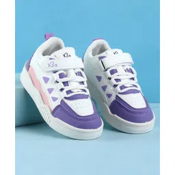 Babyoye Solid Casual Shoes With Velcro Closure - Purple-picture-16