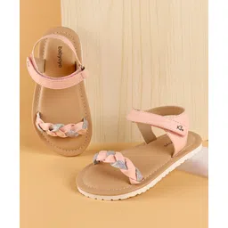 Babyoye Velcro Closure Braided Style Sandals Pink (Sole Colour May Vary)-picture-17