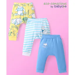 Babyoye Disney Interlock Knit Full Length Diaper Leggings With Winnie The Pooh Graphics Pack Of 3 - Multicolor-image-25