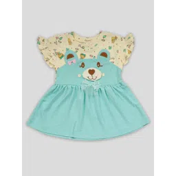 Babys Day Girls Printed Pure Cotton Fit & Flare Dress image 1