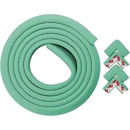 BabySafeHouse Pre-Taped Furniture Edge Guard and Corner Protector - 6.5ft Edge + 4 Corner Guards (Light Green Color) for Baby Proofing & Child Safety-picture-27