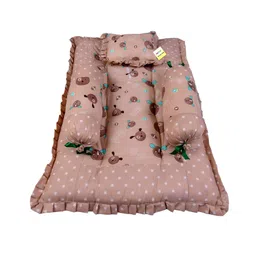 Babytoons New Born Baby Luxury Bedding Infants Premium Gaddi Set Sleeping Mattress for Boys and Girls (0-12 Months) Brown-picture-23