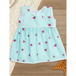 Babywish Girls Printed Cotton Fit & Flare Dress-picture-35