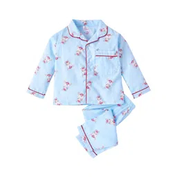 Babywish Kids Conversatianl Printed Pure Cotton Nightdress-picture-31