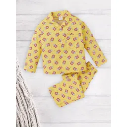 Babywish Kids Popcorn Theme Printed Pure Cotton Night suit-picture-29