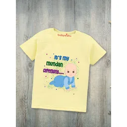 Babywish Kids Typography Printed Round Neck Regular Sleeves Applique Cotton T-shirt-picture-58