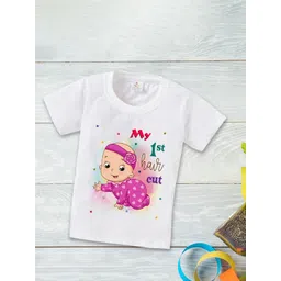 Babywish Kids Typography Printed Round Neck Regular Sleeves Applique Cotton T-shirt-picture-32