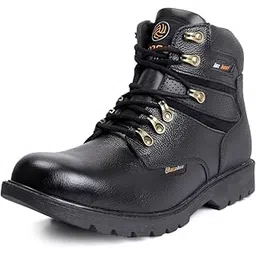 bacca bucci Mens 6 inches Premium Steel Toe Cap Real Grain Leather Outdoor Laceup Boots/Warranted Qualtiy & Durable Boot-picture-29