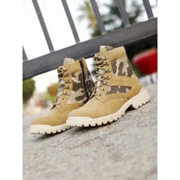 Bacca Bucci Men's Military Tan Derby Boots-picture-38