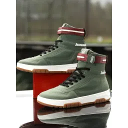 Bacca Bucci Men's SWAGGER Moss Green Ankle High Sneakers-picture-46