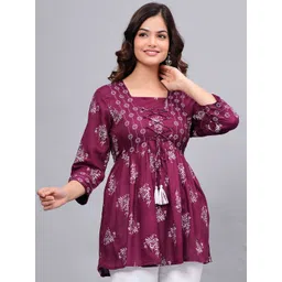 Bachuu Floral Printed Lace Up Empire Top-picture-13