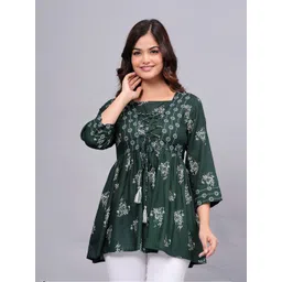Bachuu Floral Printed Lace Up Empire Top-picture-14