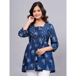 Bachuu Floral Printed Lace Up Empire Top-picture-17