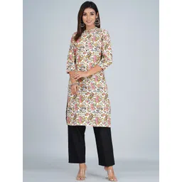 Bachuu Floral Printed Mandarin Collar Straight Kurta-picture-25