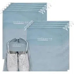 backbencher Shoe Storage Bag with Transparent Window – Dustproof Travel Pouch with Drawstring Closure (Grey, Pack of 12)-picture-41