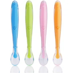 badal kidz 100% BPA Free Baby Self Feeding Spoon Set | Silicone Soft Baby Spoons- Silicone-picture-26