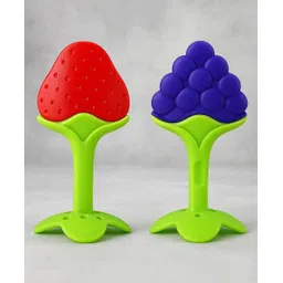 Badal Kidz Silicone BPA Free Natural Tree Shape Teether 100% Bpa Free Non Toxic - Red &Blue (Pack Of 2)-picture-39