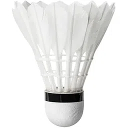Badminton Shuttlecocks, Nylon Feather with Cork Head, 12-Piece Set, White-picture-23