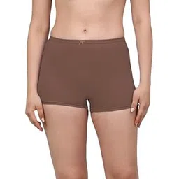 baeky Women's Brown Boyshorts Panty - Soft, Breathable, Full Coverage Underwear with Seamless Design, Mid-Rise Comfort Fit, (Pack of 1)-picture-21