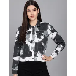 BAESD Abstract Printed Organic Cotton Denim Jacket-picture-27