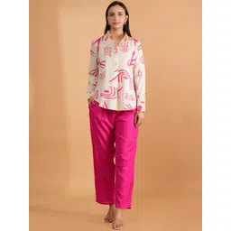 BAESD Abstract Printed Shirt Collar Long Sleeves Shirt And Trousers-picture-29