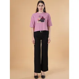 BAESD Animal Printed Round Neck T-Shirt With Trousers Co-Ords-picture-27