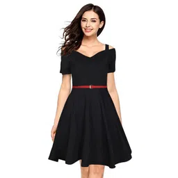 BAESD Black Fit & Flare Dress-picture-44