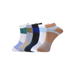 BAESD Bodycare Pack Of 5 Striped Ankle-Length Socks-picture-22