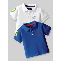 BAESD Boys 2 Colourblocked Polo Collar Applique T-shirt-image-22