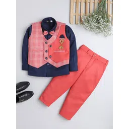 BAESD Boys 3 Piece Checked Waistcoat Suit-picture-37