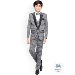BAESD Boys 4-Piece Checked Suit Set-picture-15
