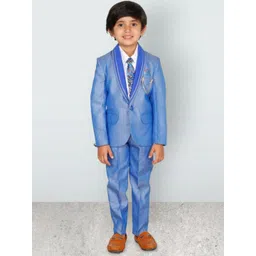 BAESD Boys 4-Piece Regular Fit Single-Breasted Suits-picture-28