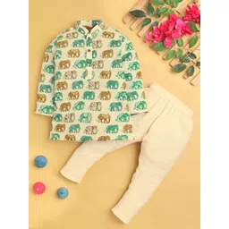 BAESD Boys Animal Printed Kurta with Pyjama-picture-40