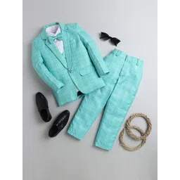 BAESD Boys Checked 4-Piece Party Suits-picture-32