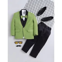 BAESD Boys Checked Five Piece Suits-picture-24