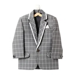 BAESD Boys Checked Single Breasted Party Blazer image 1